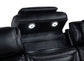 Zuma Dual Power Reclining Loveseat with Bluetooth and Storage Black