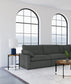 Collins Modular Armless Chair Dark Grey