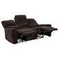 Navarro 2-piece Upholstered Reclining Sofa Set Dark Brown