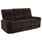 Navarro 2-piece Upholstered Reclining Sofa Set Dark Brown