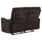Navarro 2-piece Upholstered Reclining Sofa Set Dark Brown