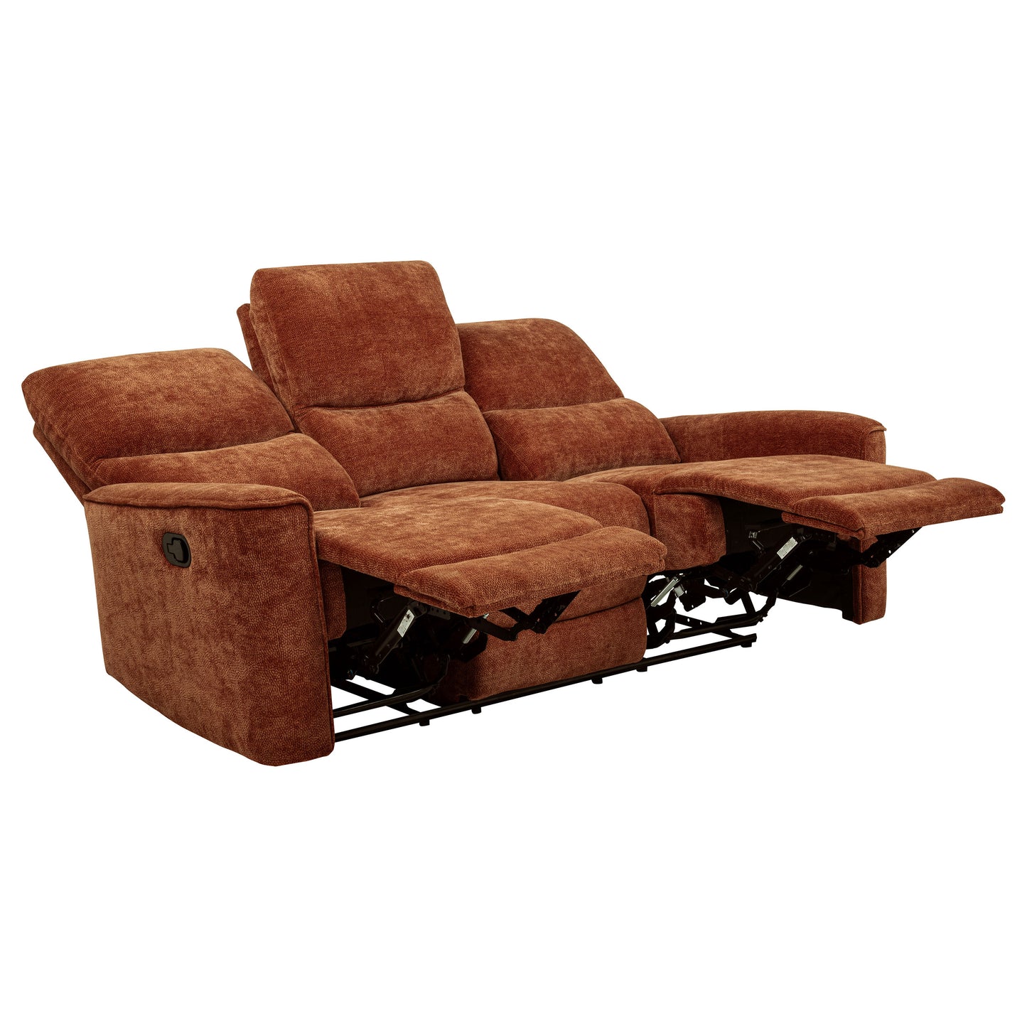 Navarro 2-piece Upholstered Reclining Sofa Set Orange