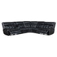 Hewitt Leather Dual Power Reclining Sectional Sofa Black