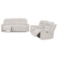 Kennett 2-piece Chenille Power Reclining Sofa Set Ivory