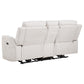 Kennett 2-piece Chenille Power Reclining Sofa Set Ivory