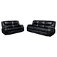 Camila 2-piece Upholstered Reclining Sofa Set Black