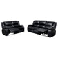 Camila 2-piece Upholstered Reclining Sofa Set Black