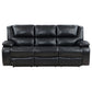 Camila 2-piece Upholstered Reclining Sofa Set Black