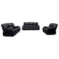 Camila 3-piece Upholstered Reclining Sofa Set Black
