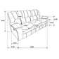 Camila 2-piece Upholstered Reclining Sofa Set Black