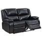 Camila 3-piece Upholstered Reclining Sofa Set Black