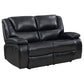 Camila 3-piece Upholstered Reclining Sofa Set Black