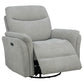 Adler Upholstered Power Swivel Glider Recliner Greige
