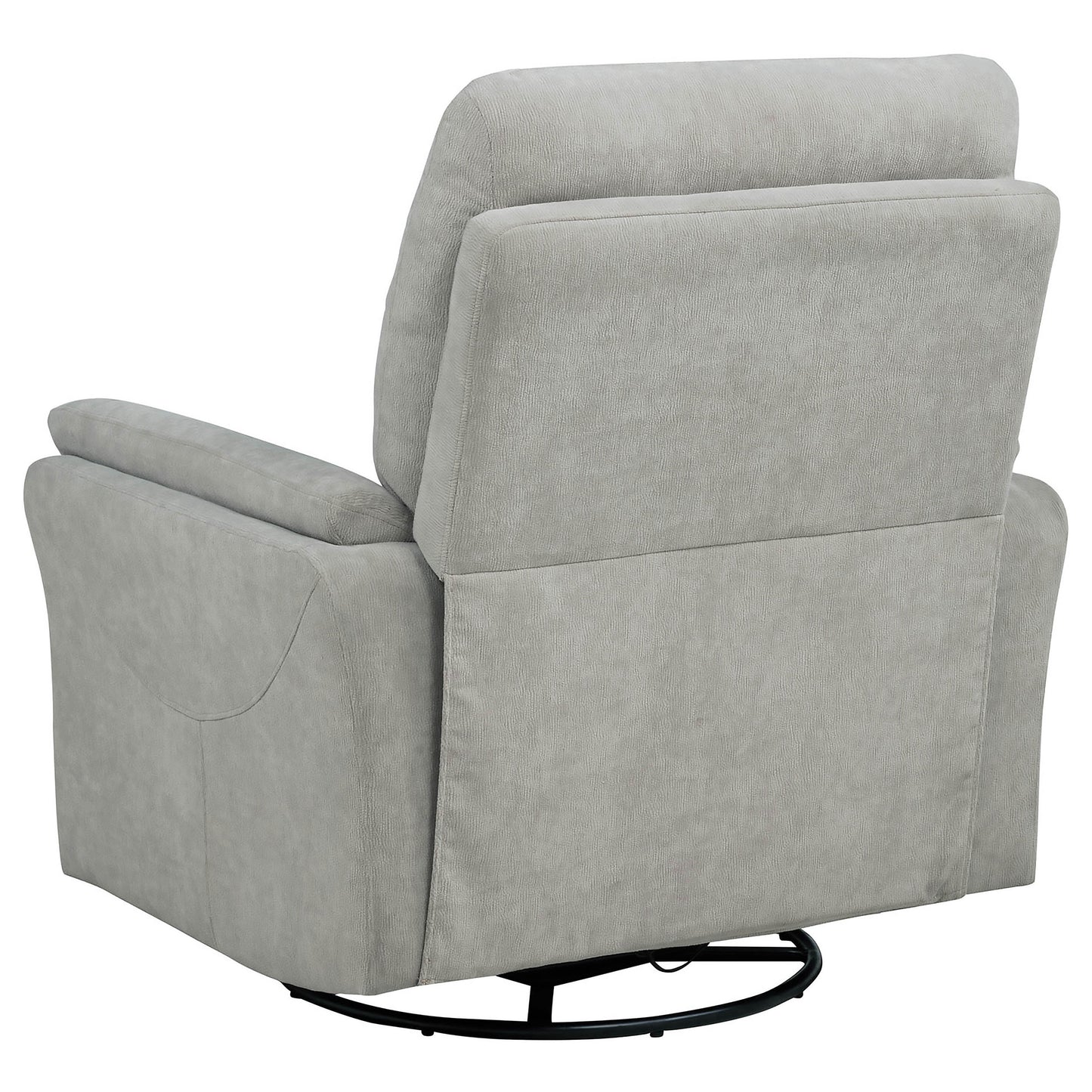 Adler Upholstered Power Swivel Glider Recliner Greige