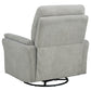 Adler Upholstered Power Swivel Glider Recliner Greige