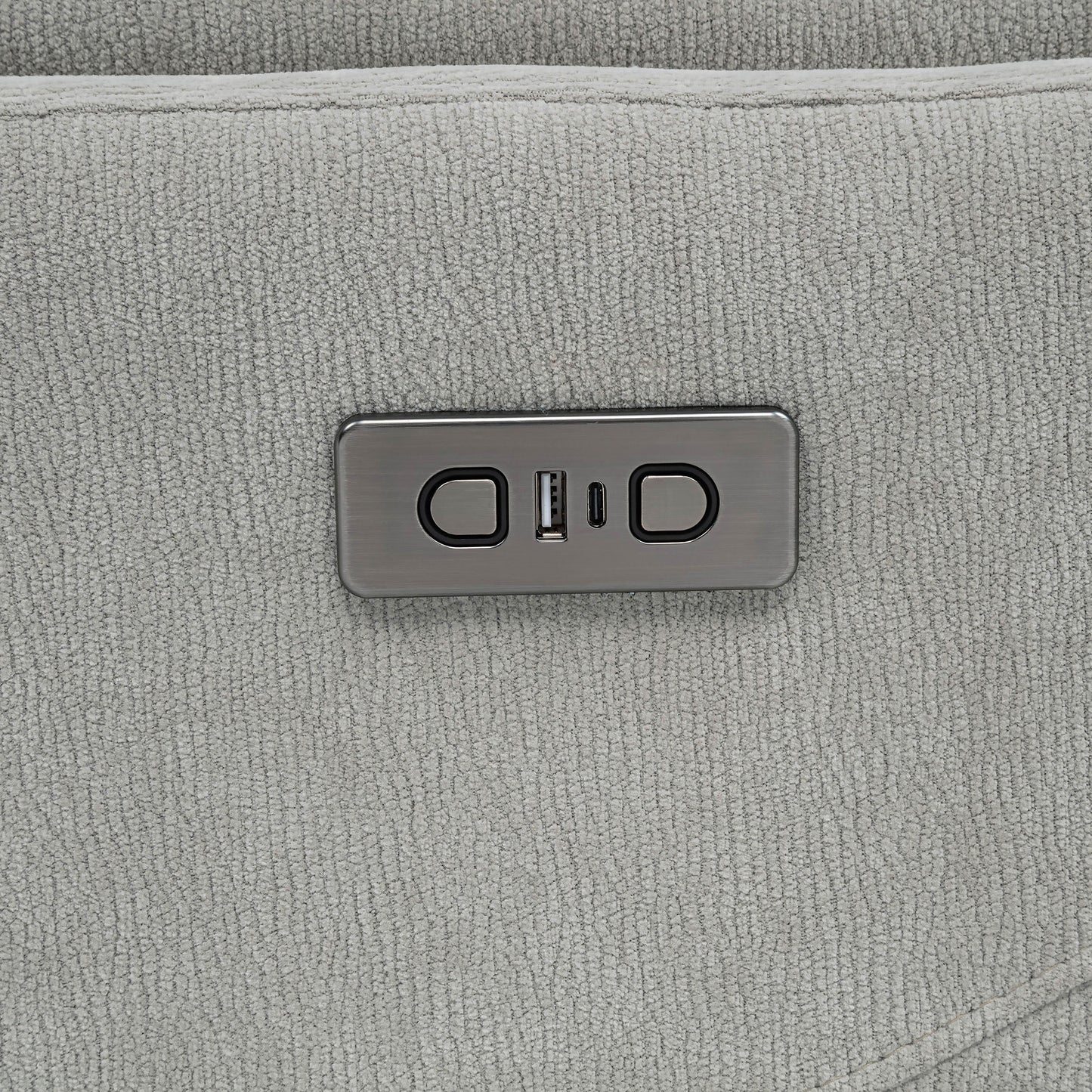 Adler Upholstered Power Swivel Glider Recliner Greige