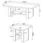 Rodez 3-piece Engineered Wood Coffee Table Set Black