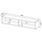Lewes 4-piece 60-inch TV Entertainment Center Cappuccino