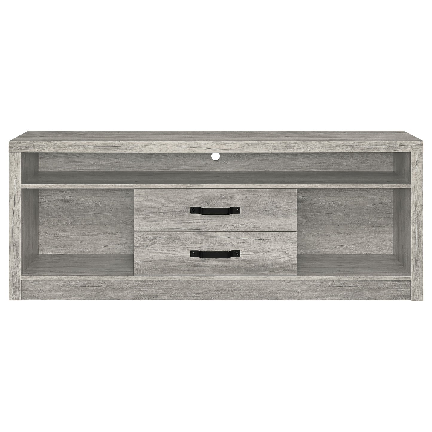 Burke 2-drawer Engineered Wood 59-inch TV Stand Grey Driftwood