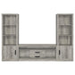 Burke 3-piece 59-inch TV Entertainment Center Grey Driftwood