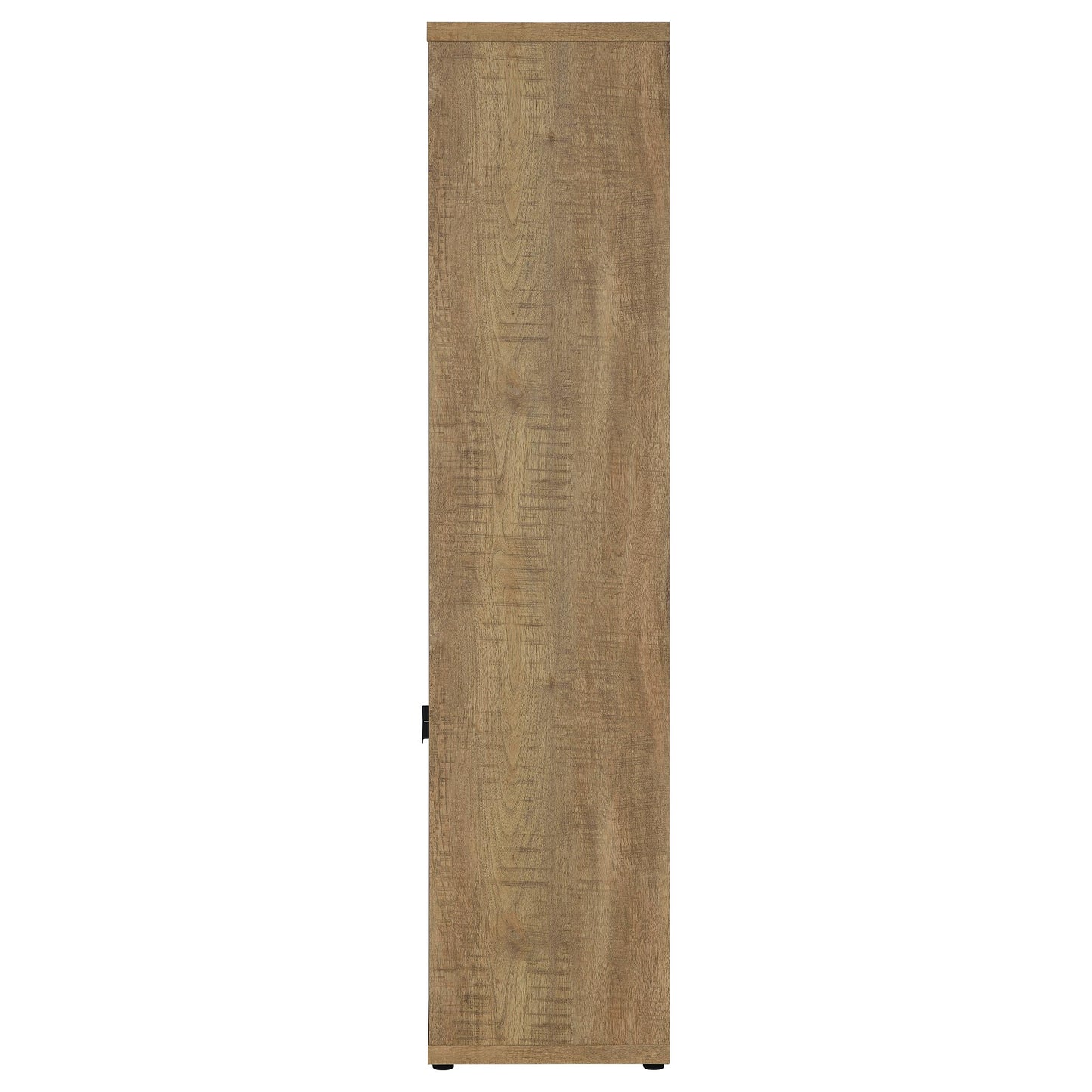 Tabby Farmhouse Media Tower with Adjustable Shelf and 2-Door Storage Mango