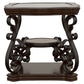 Laney 1-shelf Glass Top Square End Table Deep Merlot