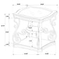 Laney 1-shelf Glass Top Square End Table Deep Merlot