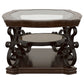 Laney 1-shelf Glass Top Rectangular Coffee Table Deep Merlot