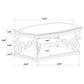 Laney 1-shelf Glass Top Rectangular Coffee Table Deep Merlot