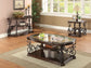 Laney 1-shelf Glass Top Square End Table Deep Merlot