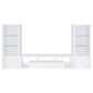 Jude 3-shelf Engineered Wood Media Tower High Gloss White