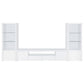 Jude 3-shelf Engineered Wood Media Tower High Gloss White