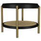 Arini 2-piece Round Coffee and End Table Set Black