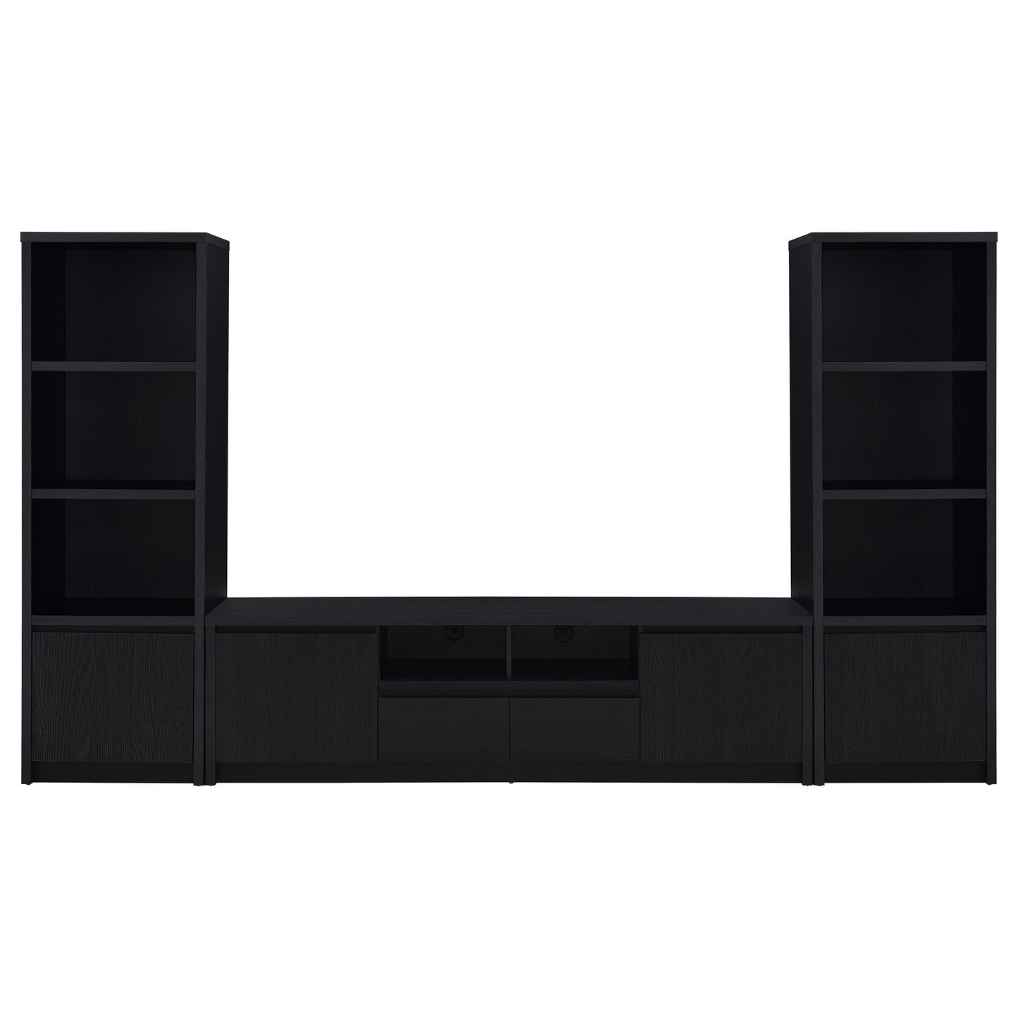 Winfield 3-shelf Media Tower Entertainment Pier Black