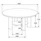 Ottowa 36-inch Round Wood Cocktail Coffee Table Light Oak