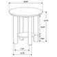 Ottowa 3-piece Round Wood Coffee Table Set Brown