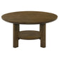 Ottowa 3-piece Round Wood Coffee Table Set Brown
