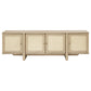 Kailani 79-inch 4-door Cane TV Stand Media Console Beige Oak