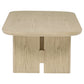 Kailani 3-piece Coastal Coffee and End Table Set Beige Oak