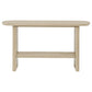 Kailani Coastal Sofa Console Table with Shelf Beige Oak