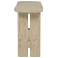 Kailani Coastal Sofa Console Table with Shelf Beige Oak