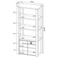 Laurelton 3-shelf Media Tower Tall Pier Cabinet Light Oak