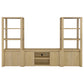Laurelton 3-shelf Media Tower Tall Pier Cabinet Light Oak