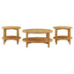 Camillo 3-piece Round Coffee and End Table Set Maple
