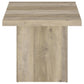 Devar Square Engineered Wood End Table Distressed Pine