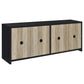 Denison 3-piece Entertainment Center 79-inch TV Stand Black