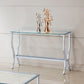 Saide Rectangular Glass Top Entryway Console Table Chrome