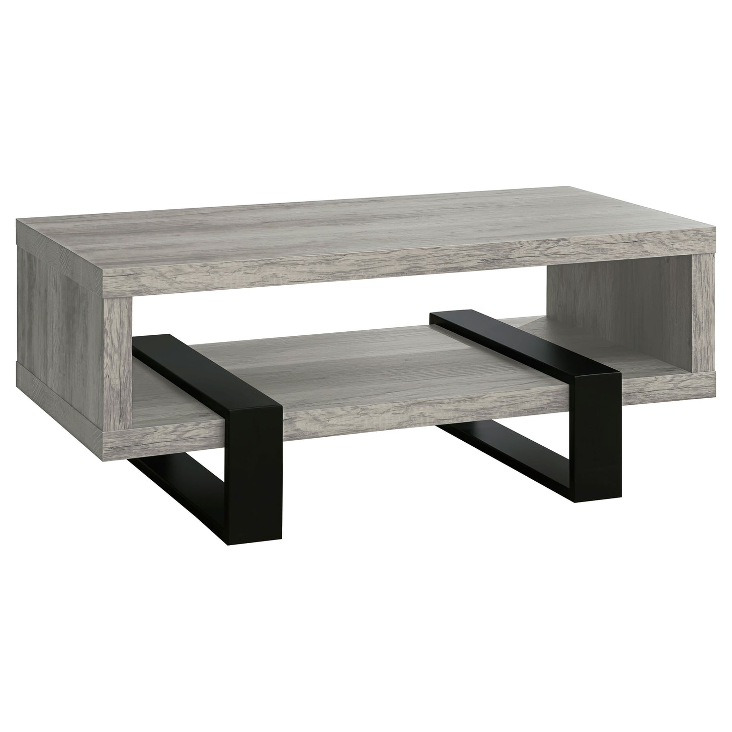 Dinard Engineered Wood Cocktail Coffee Table Grey Driftwood