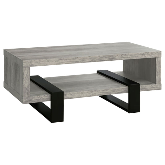 Dinard Engineered Wood Cocktail Coffee Table Grey Driftwood