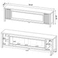 Carey 79-inch TV Stand Fireplace Media Console Dark Pine